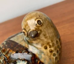 Sculpture d'oiseau en poterie d'atelier danoise du milieu du siècle de Søholm, années 1960