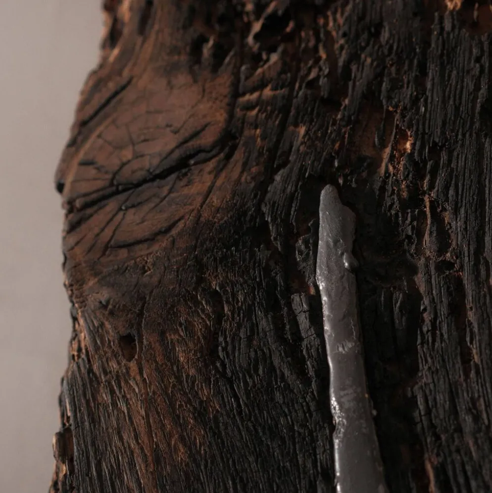 Sculpture en bois et en plomb