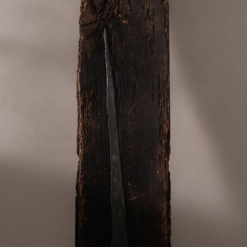 Sculpture en bois et en plomb