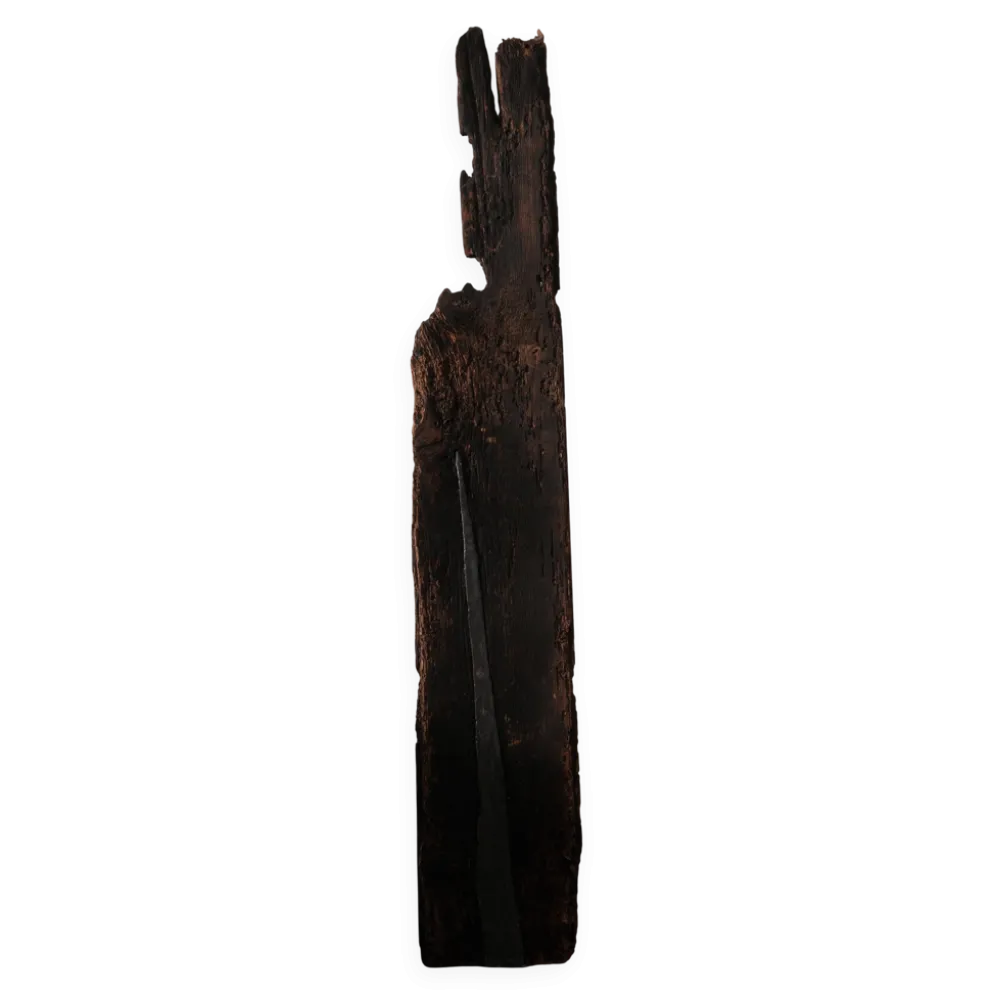 Sculpture en bois et en plomb