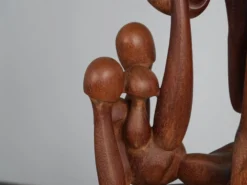 Sculpture en bois floral organique, Pays-Bas, années 1970
