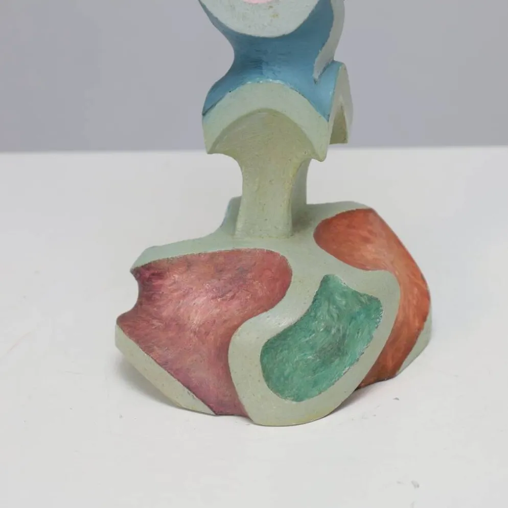 Sculpture en bois moderniste, attribuée à Ivan Stoyanov, Bulgarie, 1981
