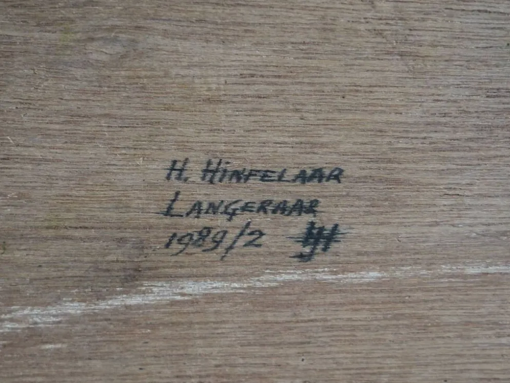 Sculpture en bois organique par H. Hinfelaar, Pays-Bas, années 1980.