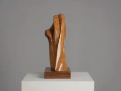 Sculpture en bois organique par H. Hinfelaar, Pays-Bas, années 1980.