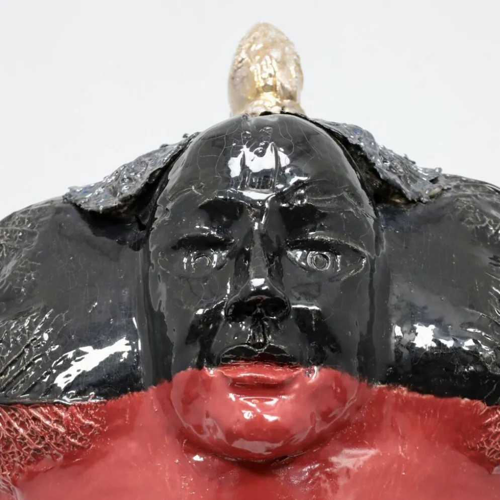 Sculpture en céramique par Henk van Rooij, Pays-Bas