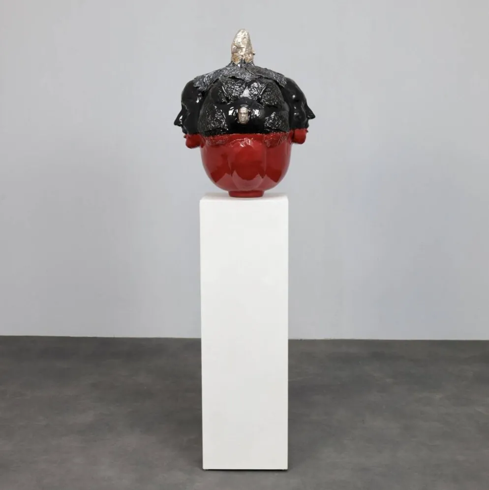 Sculpture en céramique par Henk van Rooij, Pays-Bas