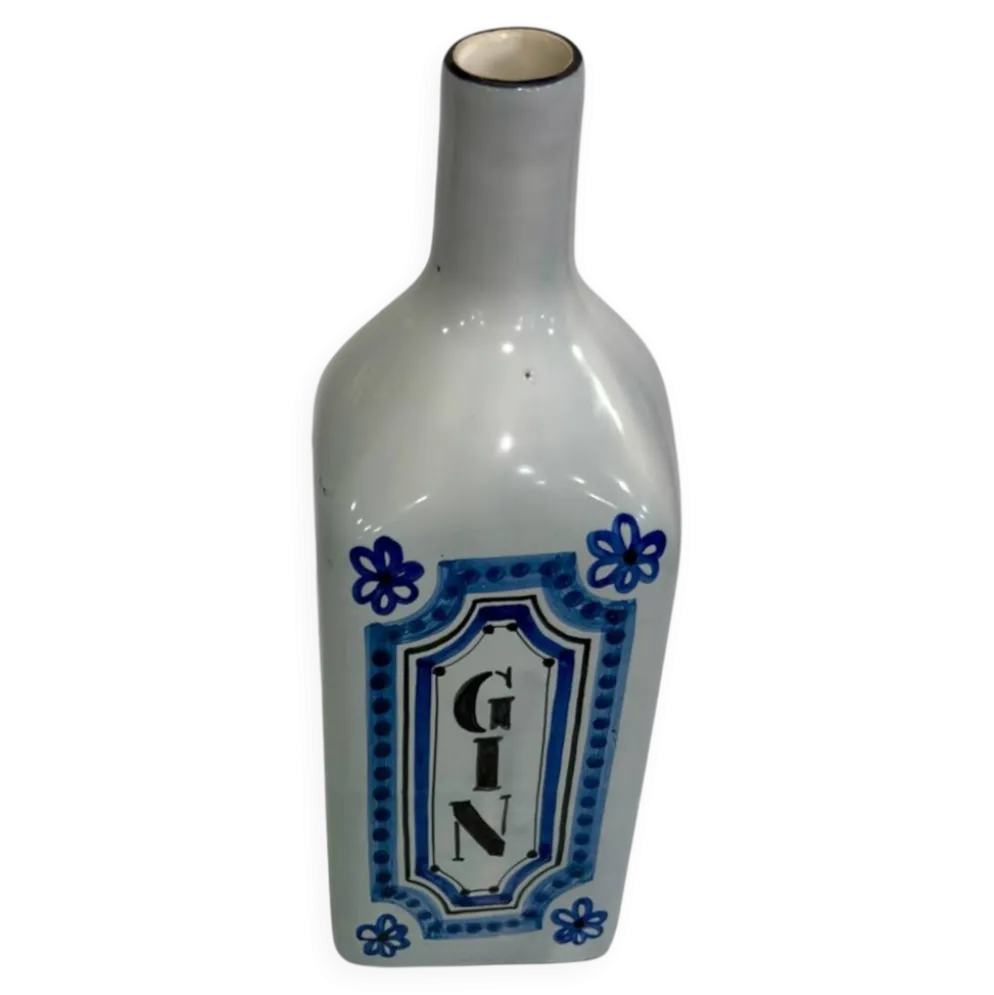 Sculpture en forme de Bouteille Gin Roger Capron Vallauris