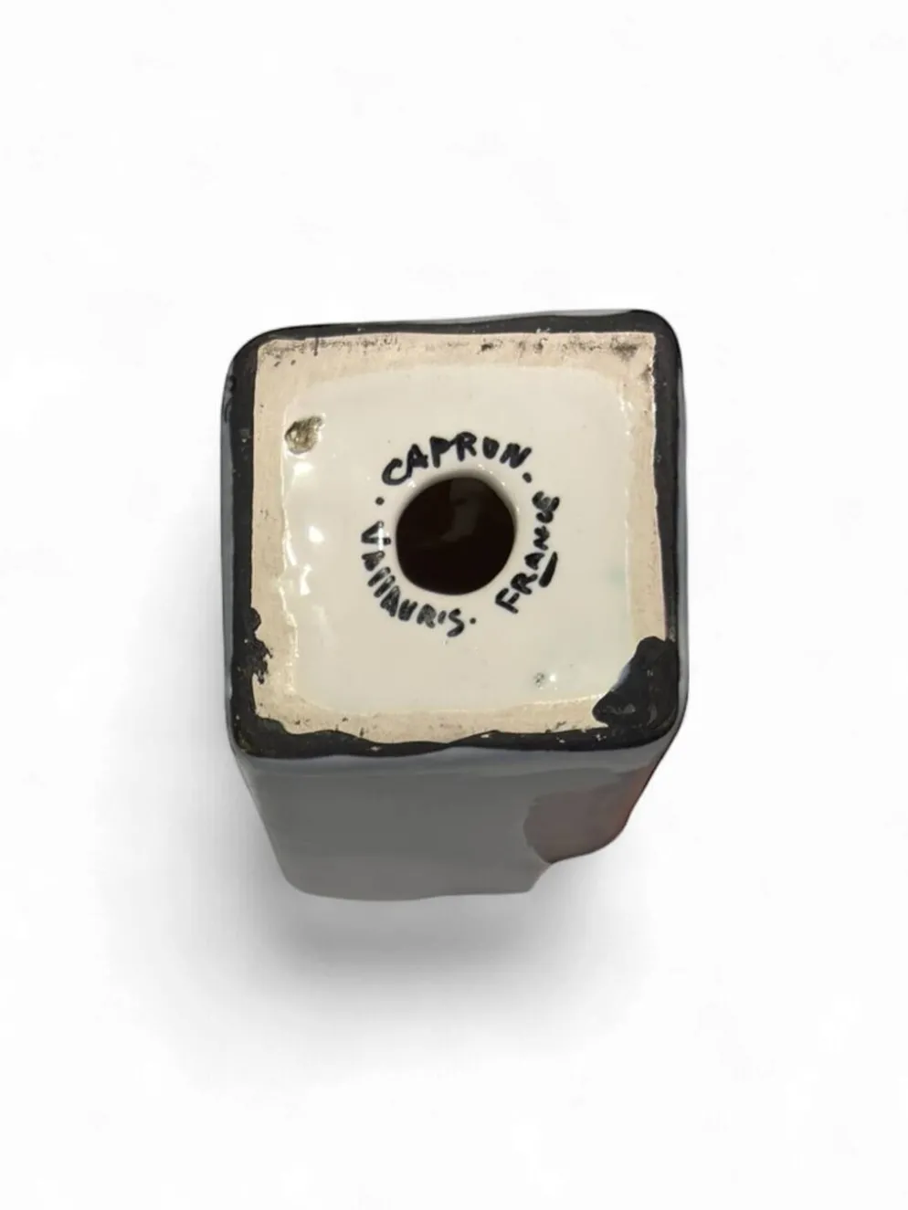 Sculpture en forme de Bouteille Gin Roger Capron Vallauris