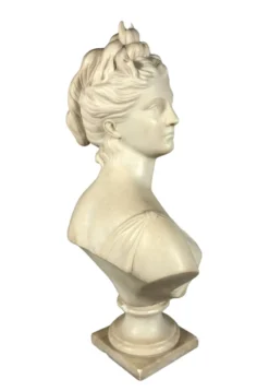 Sculpture en marbre blanc, buste de Diane d'après Houdon (1741-1828)