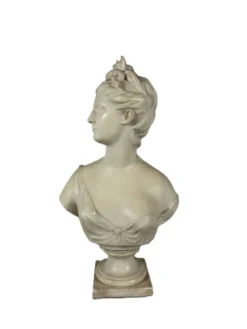 Sculpture en marbre blanc, buste de Diane d'après Houdon (1741-1828)