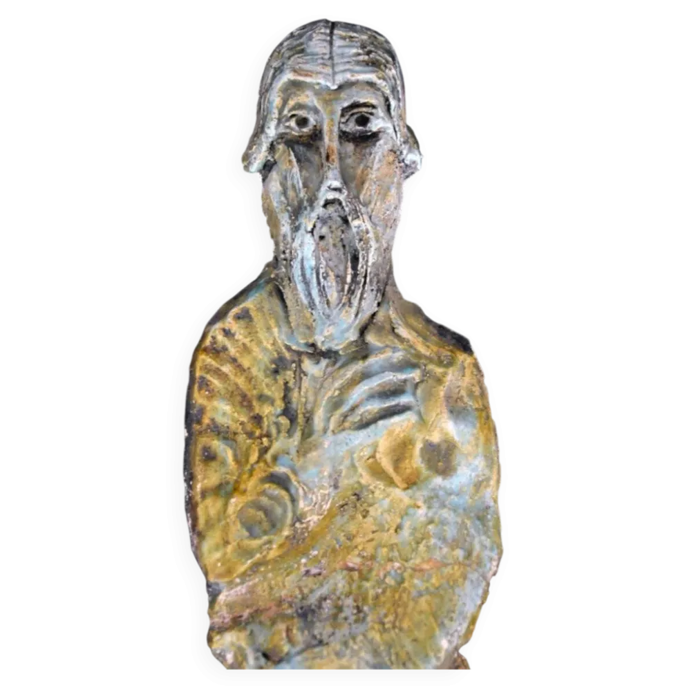 Sculpture en terre cuite figurant une divinité anonyme vers 1950