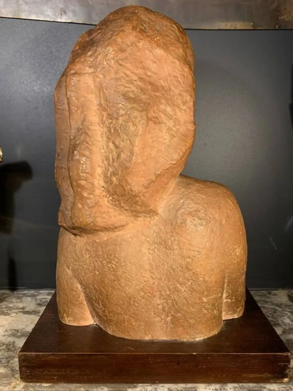 Sculpture expressionniste Art Déco "Buste Femme nue", 1940