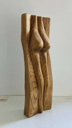 Sculpture féminine stylisée vintage années 1960 aux formes organiques
