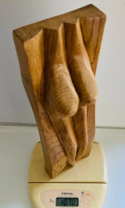 Sculpture féminine stylisée vintage années 1960 aux formes organiques
