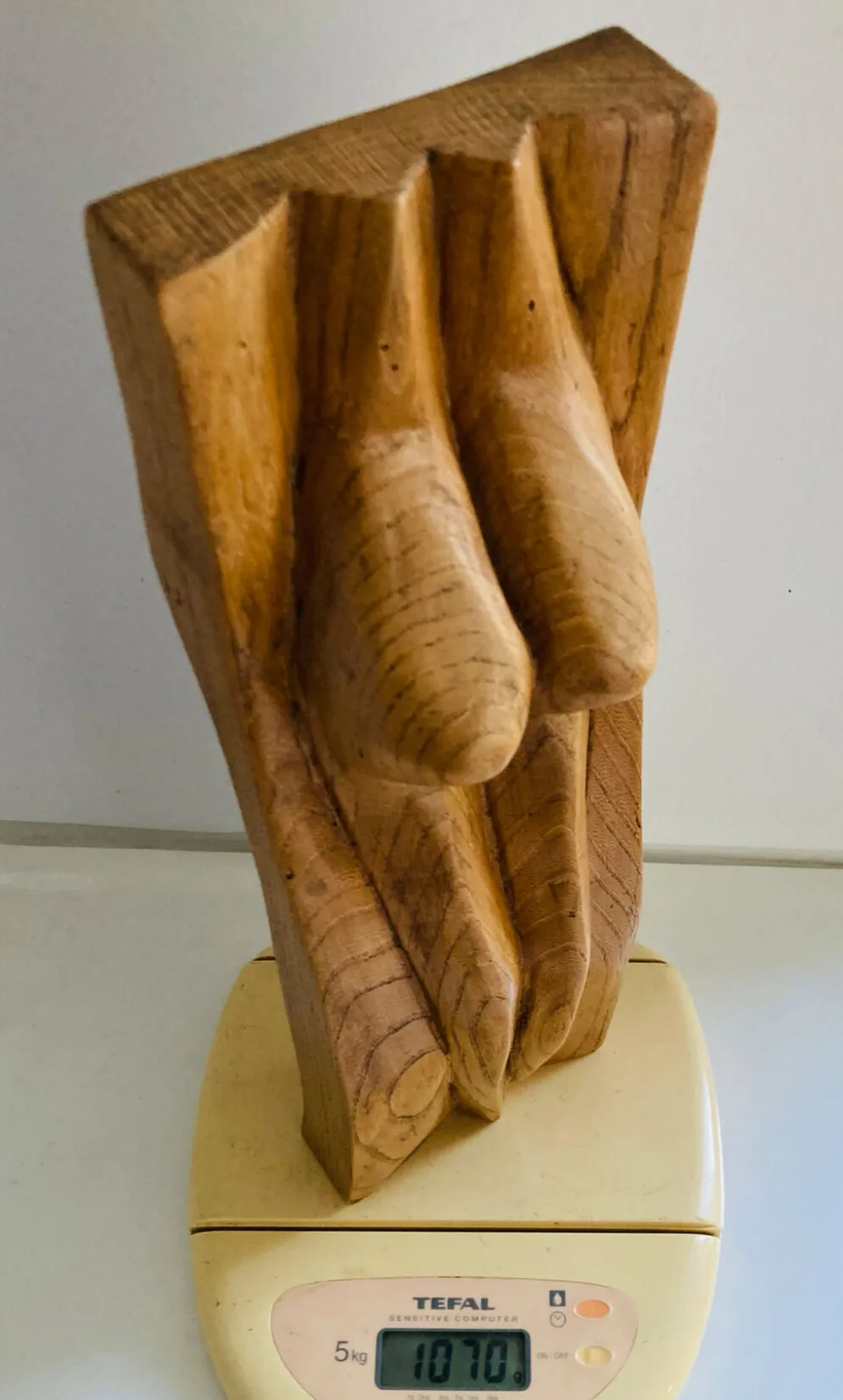 Sculpture féminine stylisée vintage années 1960 aux formes organiques