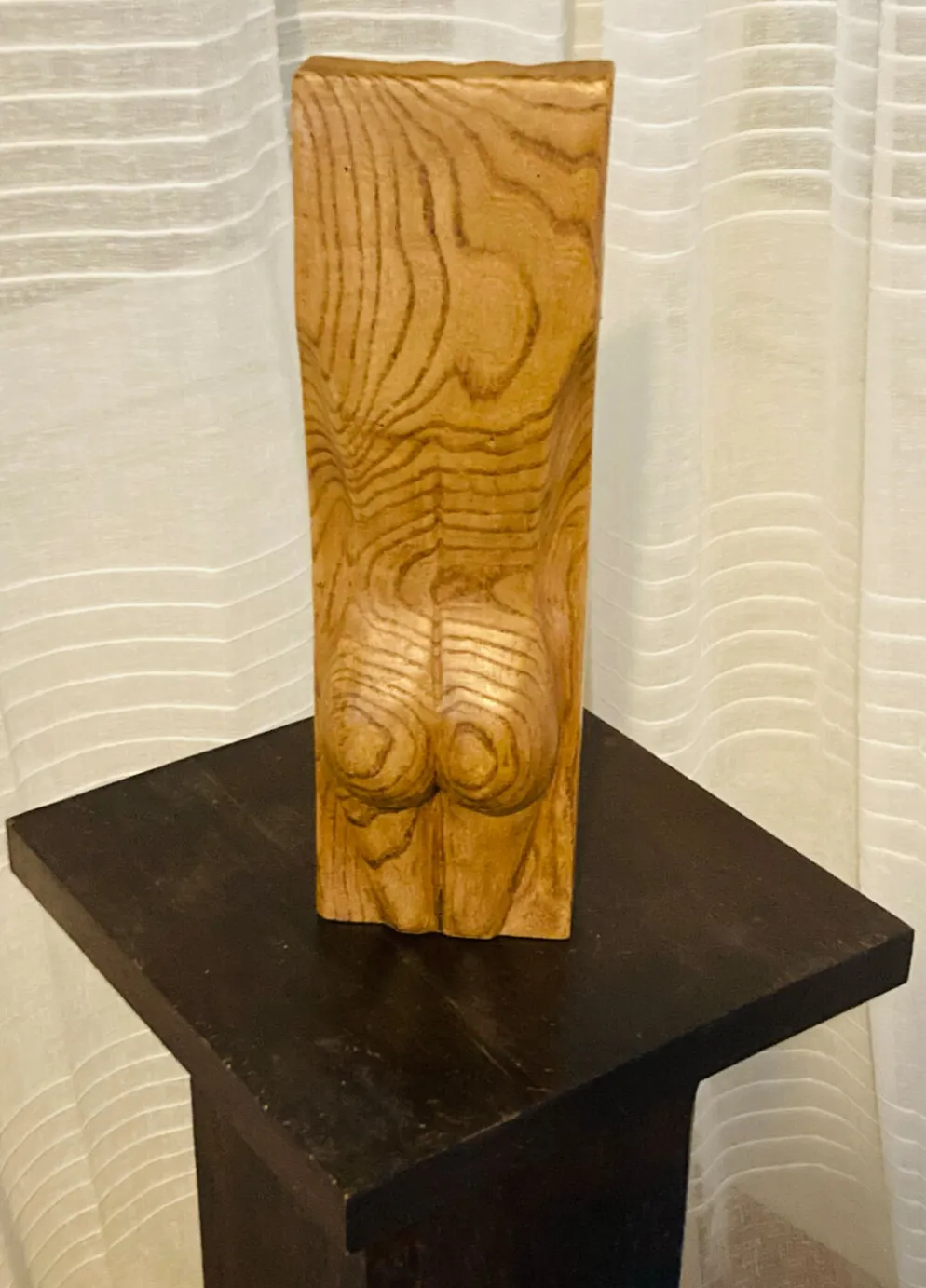 Sculpture féminine stylisée vintage années 1960 aux formes organiques