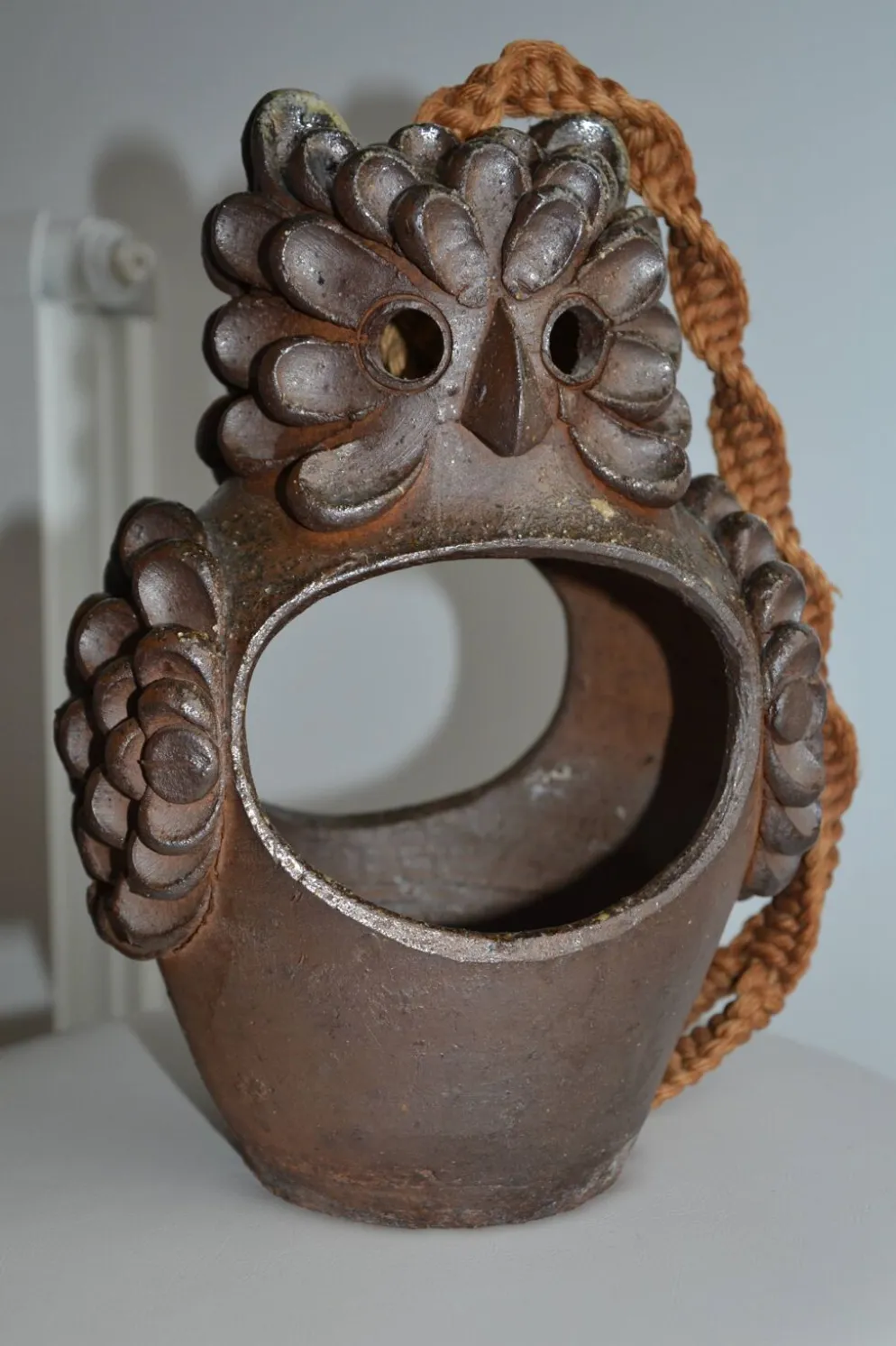 Sculpture/Lanterne Hibou céramique années 50