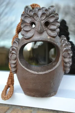 Sculpture/Lanterne Hibou céramique années 50