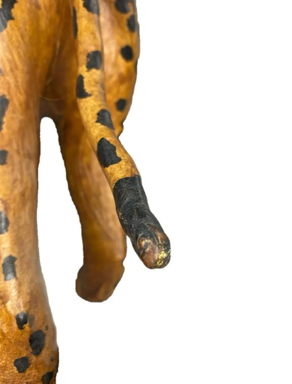 Sculpture Léopard Vintage Années 60/70 en Cuir Véritable Pièce Rétro