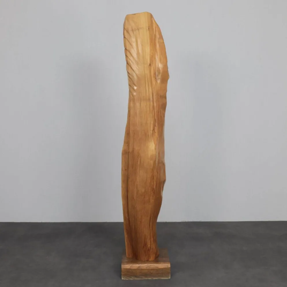 Sculpture monumentale en chêne sculptée à la main, Belgique, années 1970