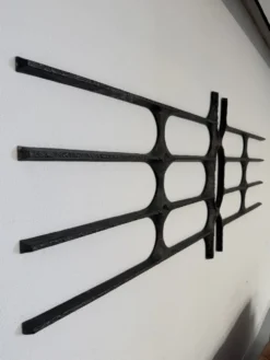 Sculpture murale XXL fonte d aluminium design Brutaliste des années 70