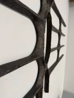 Sculpture murale XXL fonte d aluminium design Brutaliste des années 70