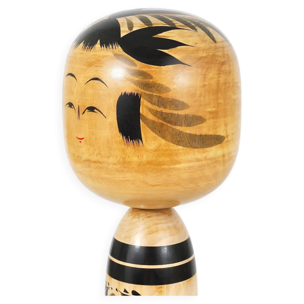 Sculpture poupée Kokeshi Togatta décorative du nord du Japon, peinte à la main
