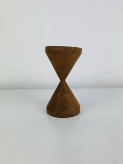 Sculpture scandinave diabolo teck années 60