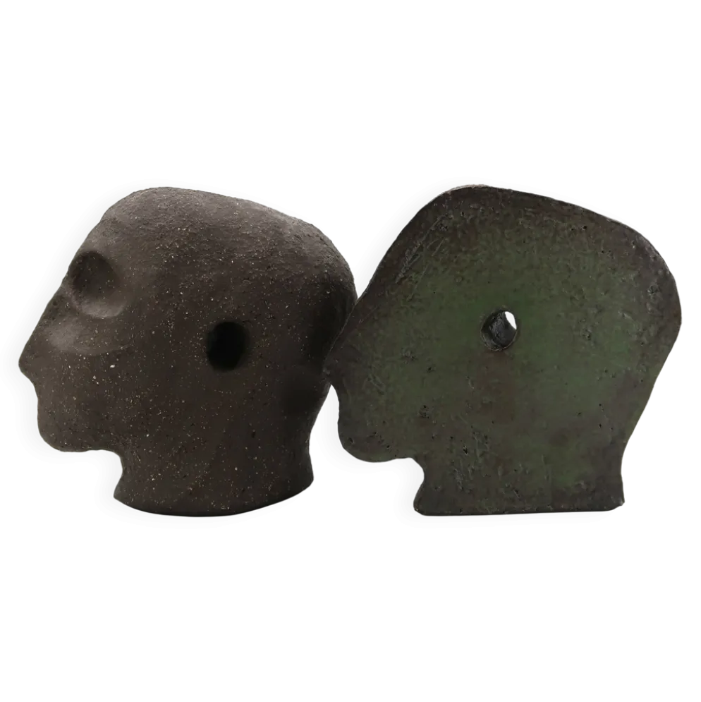 Sculptures en céramique formant une tête de Salvatore Parisi