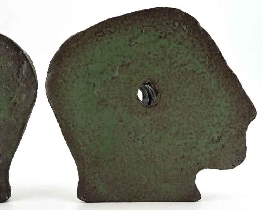 Sculptures en céramique formant une tête de Salvatore Parisi