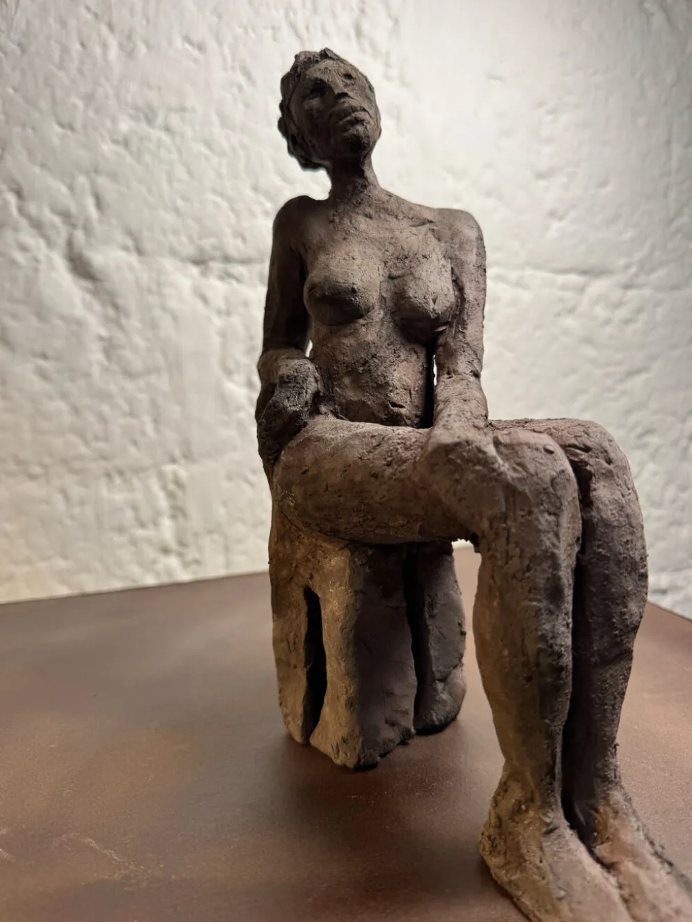 Sculpture étude d’un nu céramique raku