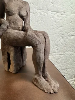 Sculpture étude d’un nu céramique raku