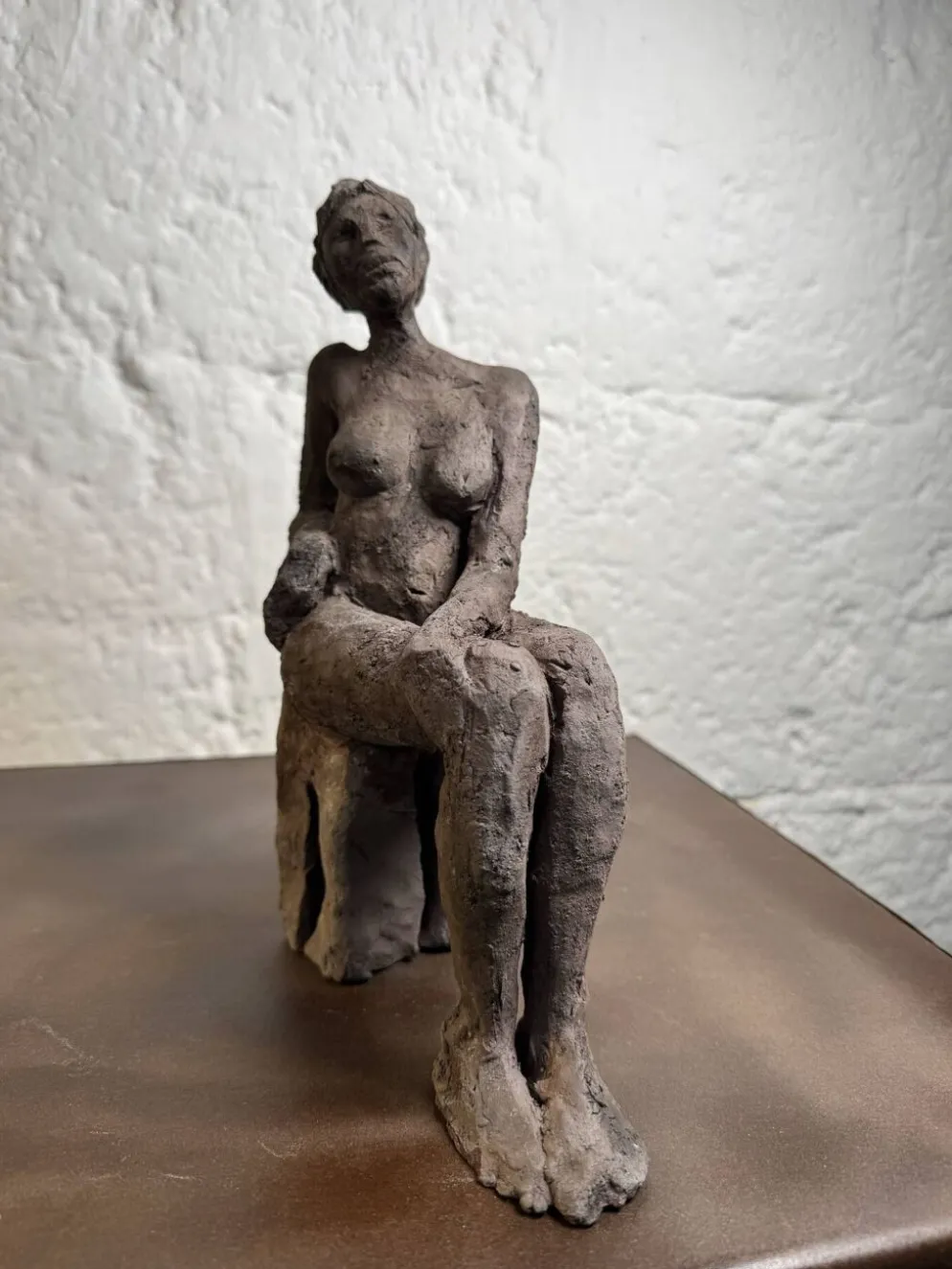 Sculpture étude d’un nu céramique raku