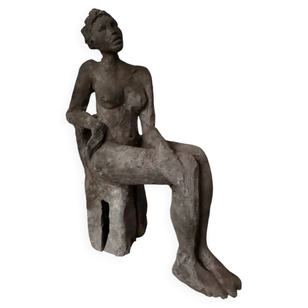 Sculpture étude d’un nu céramique raku
