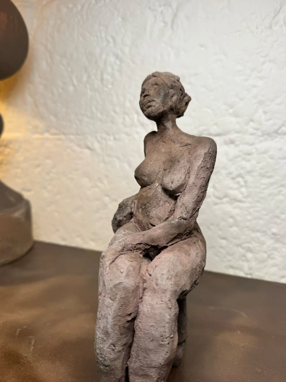 Sculpture étude d’un nu céramique raku
