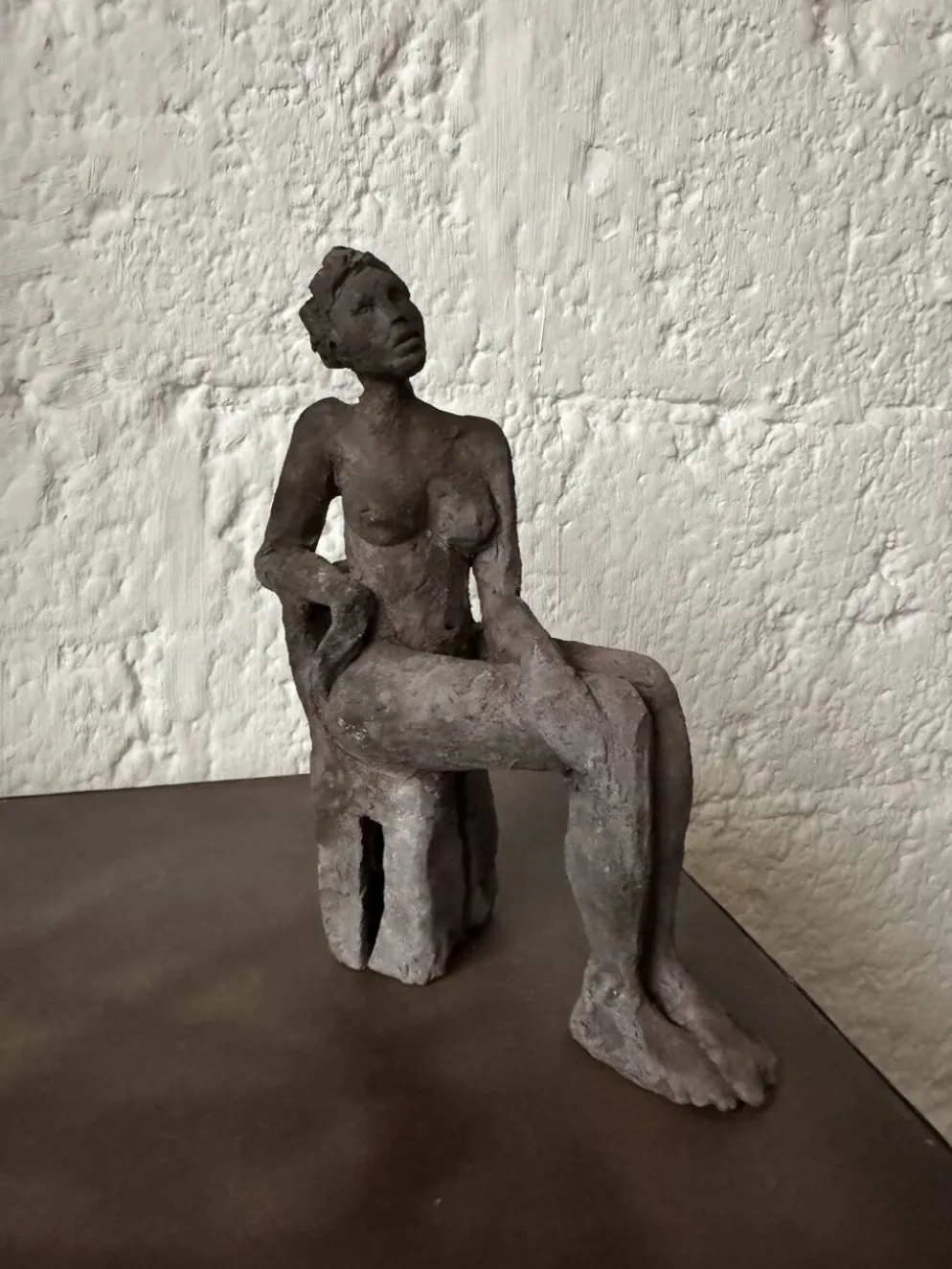Sculpture étude d’un nu céramique raku