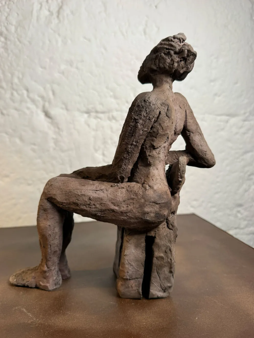 Sculpture étude d’un nu céramique raku