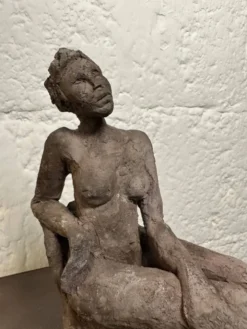Sculpture étude d’un nu céramique raku