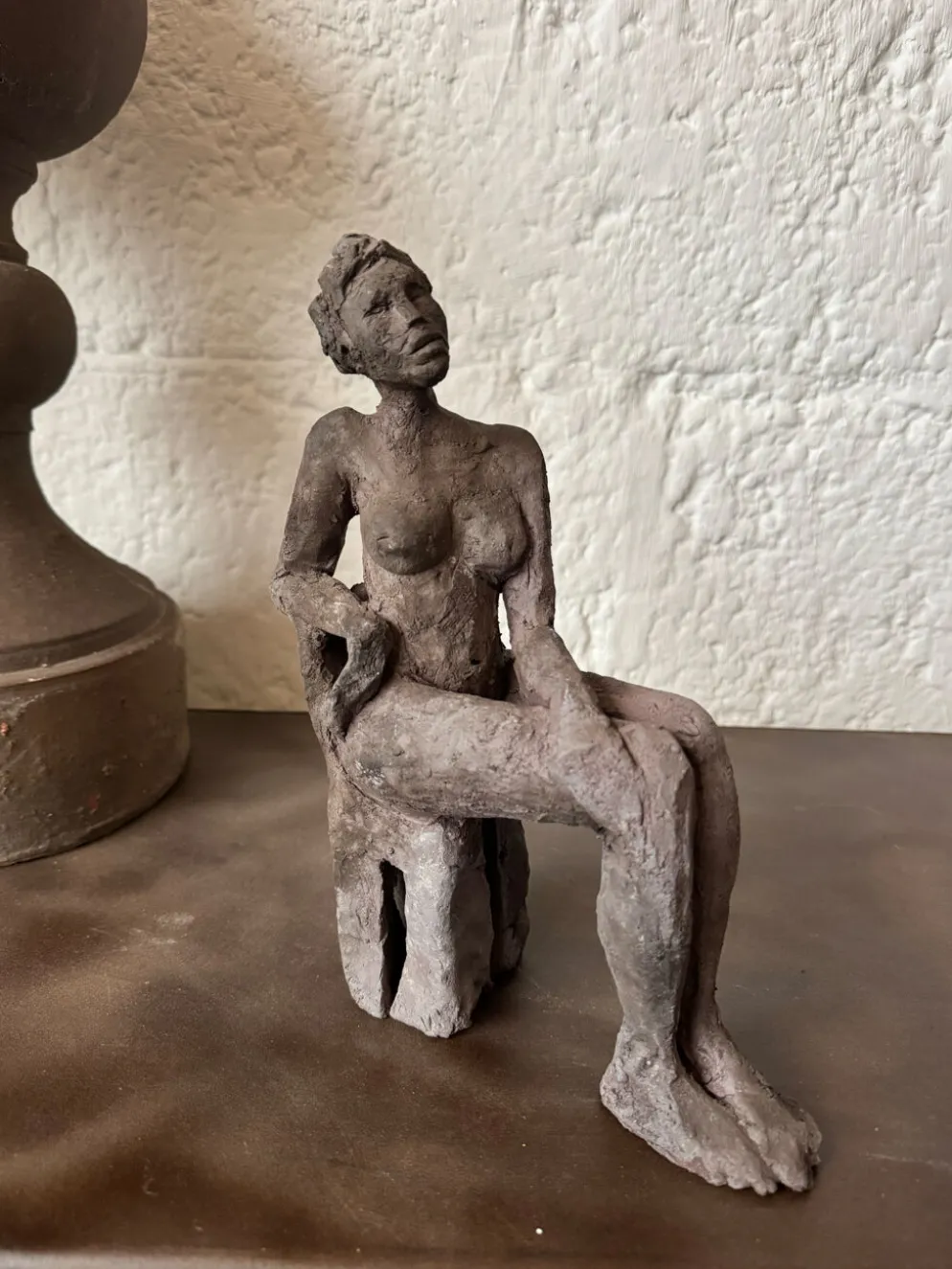 Sculpture étude d’un nu céramique raku