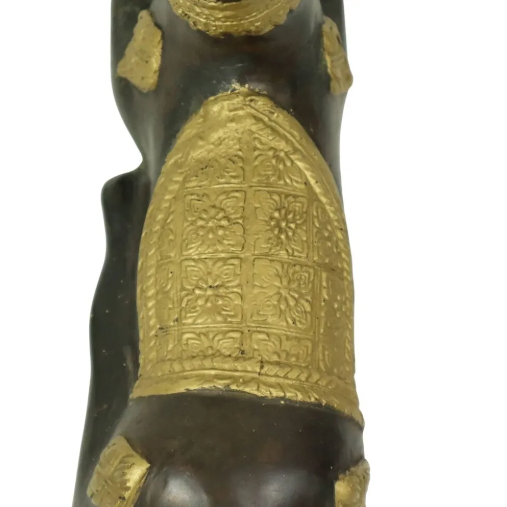 Sculpture vintage en bronze représentant un cerf couché, Sarreid Ltd, 32 cm