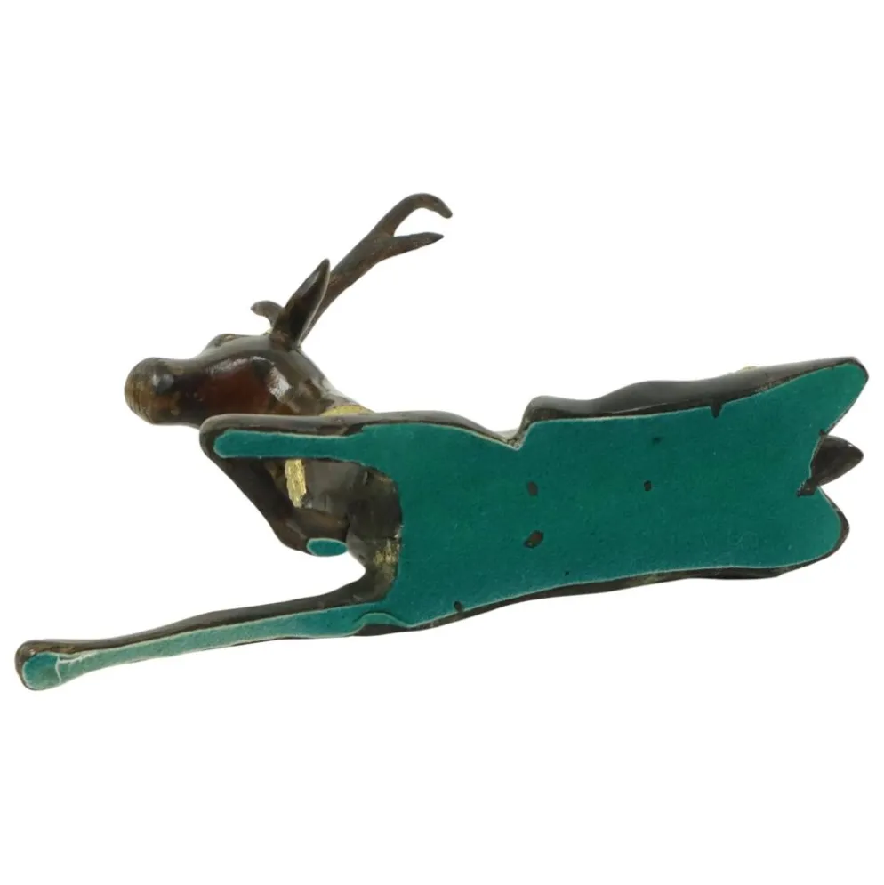 Sculpture vintage en bronze représentant un cerf couché, Sarreid Ltd, 32 cm