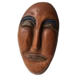 Sculpture visage en terre cuite style art africain