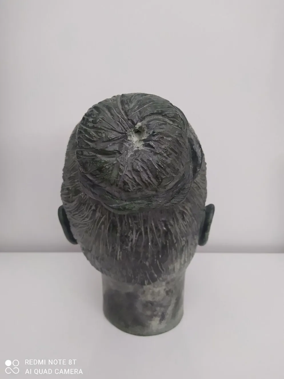 Sculpture visage femme en plâtre