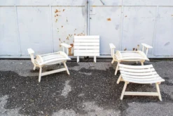 Sedie da giardino pieghevoli di Carlo Hauner per BFC, anni '60, set di 4