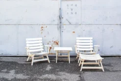 Sedie da giardino pieghevoli di Carlo Hauner per BFC, anni '60, set di 4
