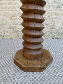Sellette avec vis de pressoir ancienne