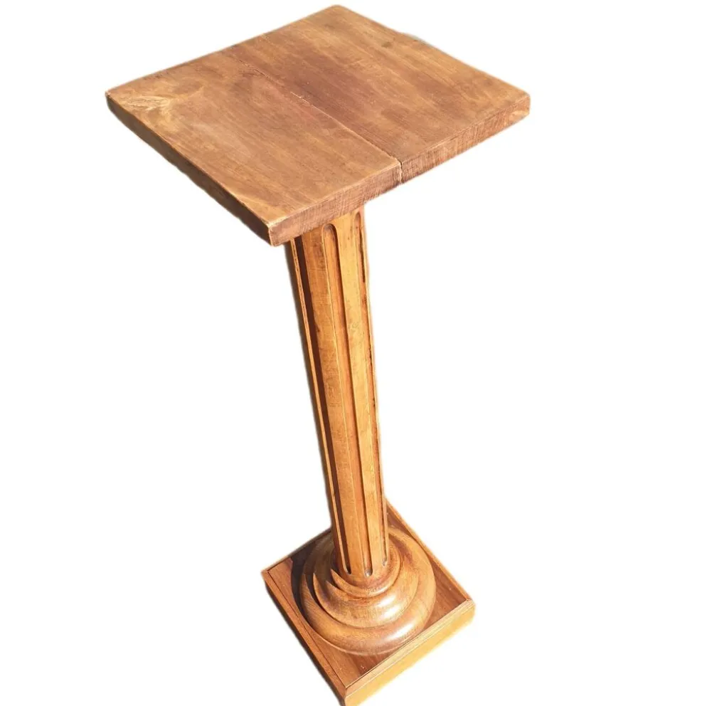 Sellette Colonne cannelée en bois