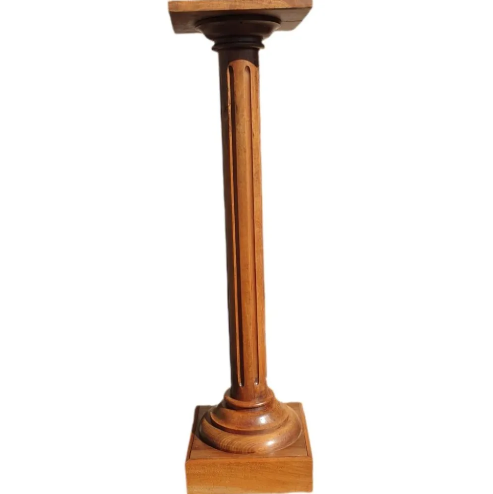 Sellette Colonne cannelée en bois