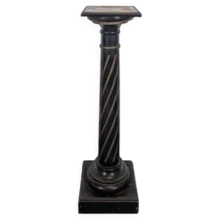 Sellette Napoléon III en bois noirci à fût torsadé