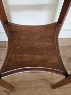 Sellette porte-plante haute en bois sculpté et marbre Art nouveau